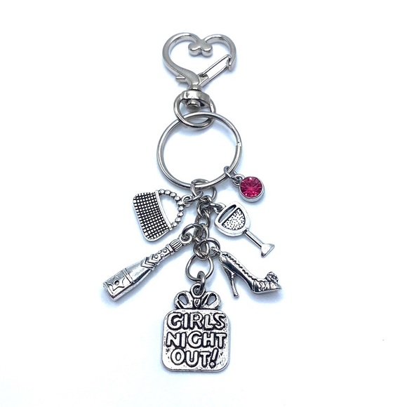 Girls Night Out Keychain Bag Charm May Be Personalized - Picture 5 of 7